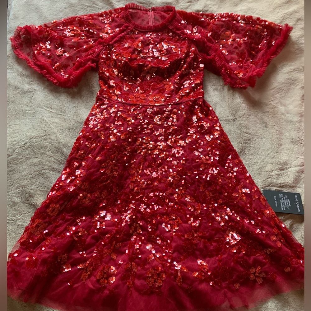 NWT needle and thread mini sequin dress